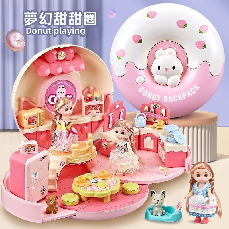 甜甜圈背包式娃娃屋